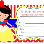 alba ca zapada invitatii, invitatii petrecere, invitatii de party, invitatii petrecere cu alba ca zapada
