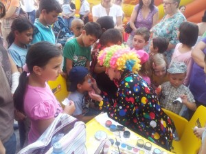 clown la face painting
