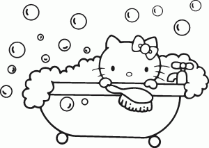 fise de colorat, planse de colorat cu hello kitty, printabile, activitati copii,hello kitty printable coloring pages