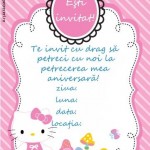 hello kitty 3,nvitatii de petrecere cu hello kitty, invitatii de party, accesorii de petrecere, petreceri cu hello kitty, modele d einvitatii, oferte invitatii copii