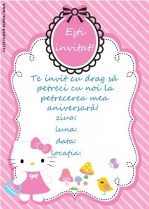 hello kitty 3,nvitatii de petrecere cu hello kitty, invitatii de party, accesorii de petrecere, petreceri cu hello kitty, modele d einvitatii, oferte invitatii copii