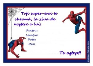 spiderman, invitatii de petrecere, invitatii party, invitatii de petrecere spiderman, invitatii cu spiderman
