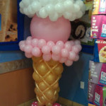 aranjament baloane inghetata, decor baloane inghetetata