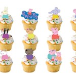 briose petrecere peppa pig, propsuri briose, peppa-pig-edible-cupcake-toppers