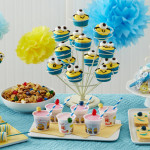 candy bar minioni, biscuiti cu minioni pentru candy bar, idei candt bar petrecere minioni