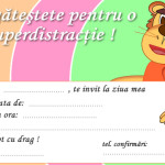 invitatie de petrecere copii cu ursulet