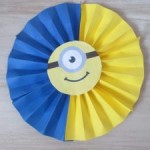 rozeta din carton decor petrecere cu minion